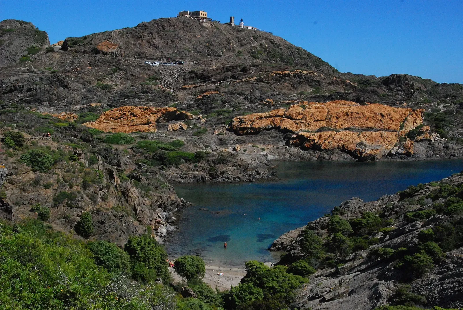 Cala Jugadora cove viewed from the old coastal path between Cadaqués and the Cap de Creus lighthouse